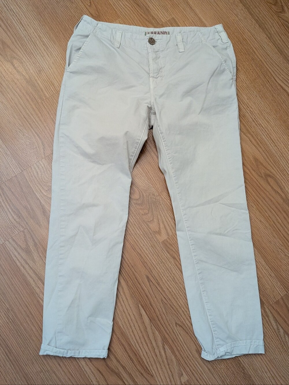 J Brand Straight-Leg Women's Pants in Light Beige